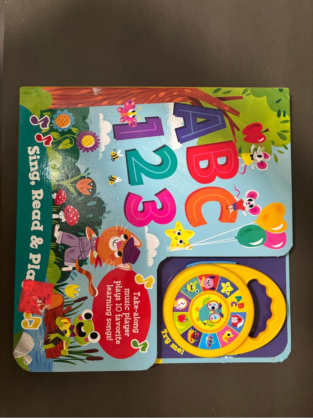 ABC 123 Kids Sound Book with Yellow Music Player